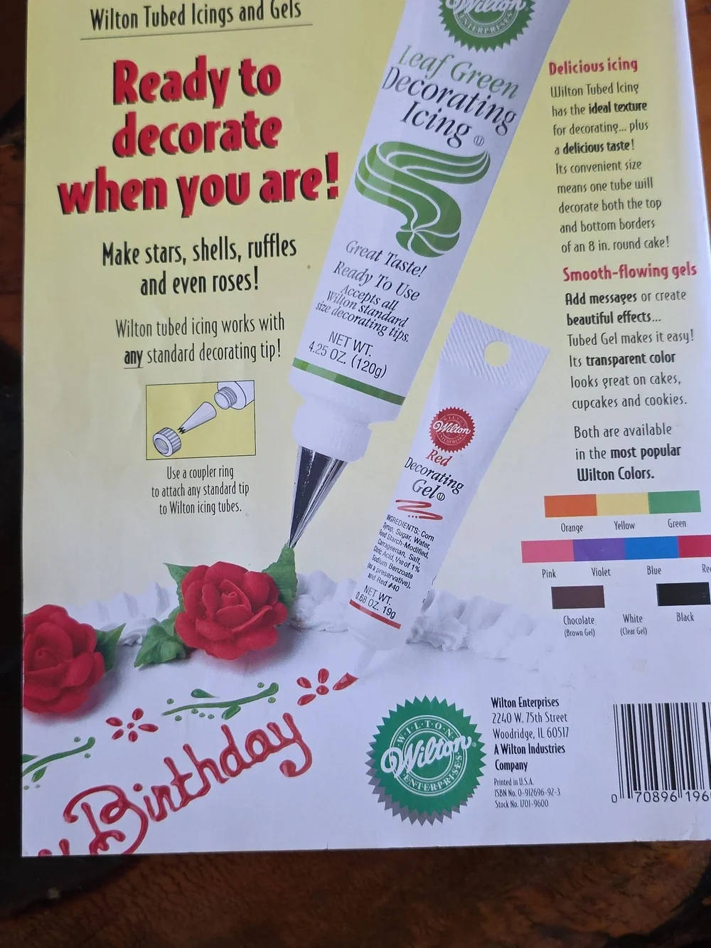 Wilton Cake Decorating! 1996 Yearbook - Mickey Cake Design Vintage